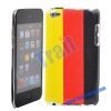 Germany National Flag Pattern Leather Coat Hard Case for Apple iPod Touch 4
