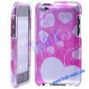 Pink Hearts Front and Back Hard Case Cover for Apple iPod Touch 4