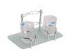 Table Toothbrush Holder & Toothpaste with double tumbler holder
