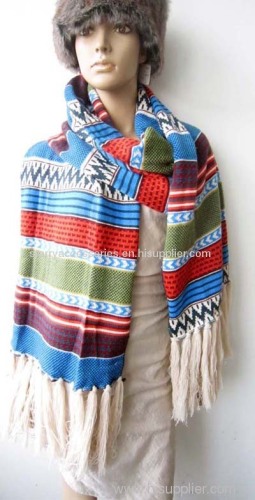 100% acrylic mutti long knitted scarf