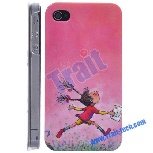 New Arrive! Hot Sale Pink Hard Plastic Case Cover for iPhone 4 / iPhone 4S