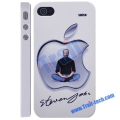 Steve Jobs in Apply Pattern Tribute Memorial Case for iPhone 4/iPhone 4S