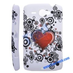Heart Flower Hard Protective Case Cover for HTC ChaCha G16