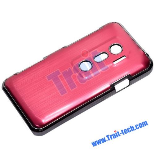 Wholesale Aluminium Metal with Electroplating Frame Hard Case for HTC EVO 3D(Red)