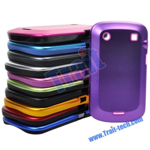 Wholesale Graceful Soft Silicone Frame with Aluminium Cover Hard Case for BlackBerry Bold 9900/ 9930