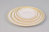 10&quot;plastic round plate with golden or silver ring