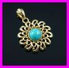 18K gold plated flower pendant 1620590