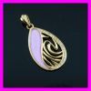 golden plated zircon pendant fj1620622