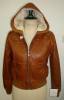 Women PU Leather Hooded Jacket HY0028