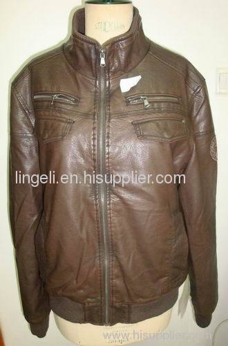 Men PU Leather Jacket HY0017