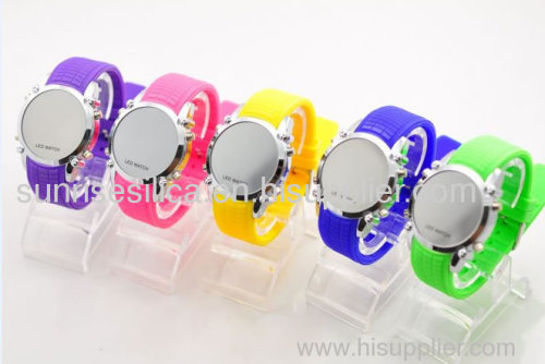 LED mirror watch