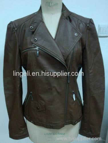 Women PU Leather Jacket HS2246