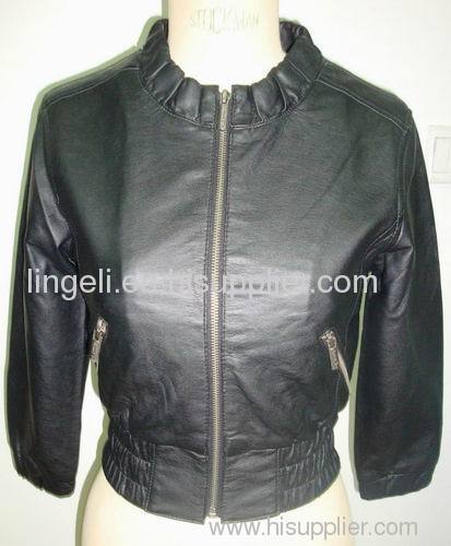 Women PU Leather Jacket HS2244