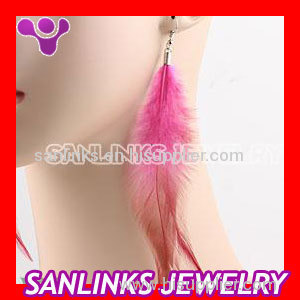 Fashion Long Feather Earrings