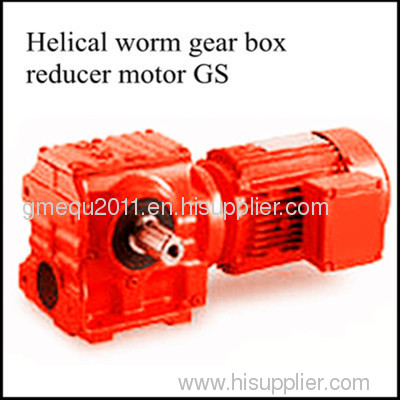 Helical worm gearbox reducer