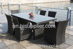 Fabric garden dining table chairs