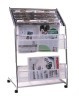 newspaper display shelves