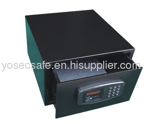 Security Hotel Drawer Safe/ fron opening safe fuuniture for hotel and home use