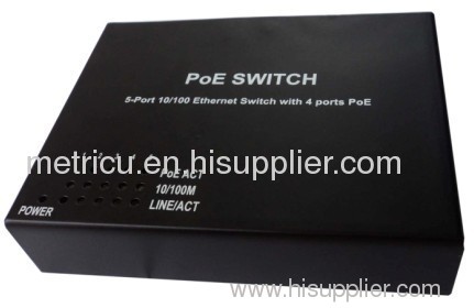 5 ports Power over Ethernet switch M-POE-005A