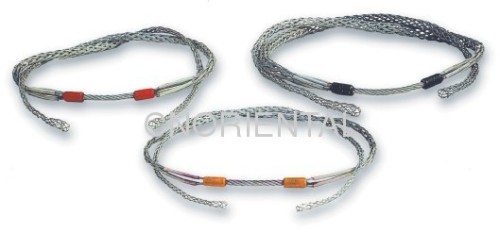 double heads temporary mesh sock joints for connecting pulling rope and conductor