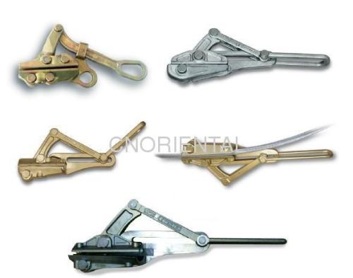 High strength self gripping come along clamps for conductor, cable, rope