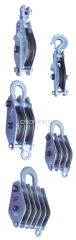 Steel service snatch pulley blocks hook/ round / clevis type optional