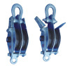 double sheaves snatch block pulley two-sides open type