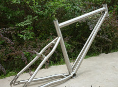 Titanium dounble down tube mountain bike frame