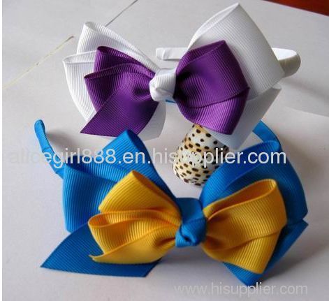 girls grosgrian ribbon headbands hairbows