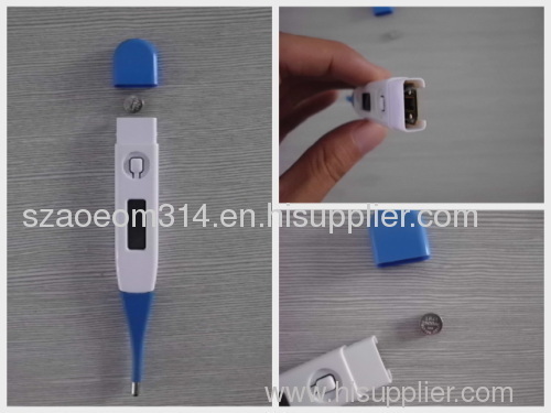 Digital waterproof and flexible thermometer