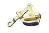 Flexible self locking grip come along clamp for copper and steel wire