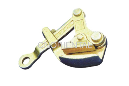 Flexible self locking grip come along clamp for copper and steel wire