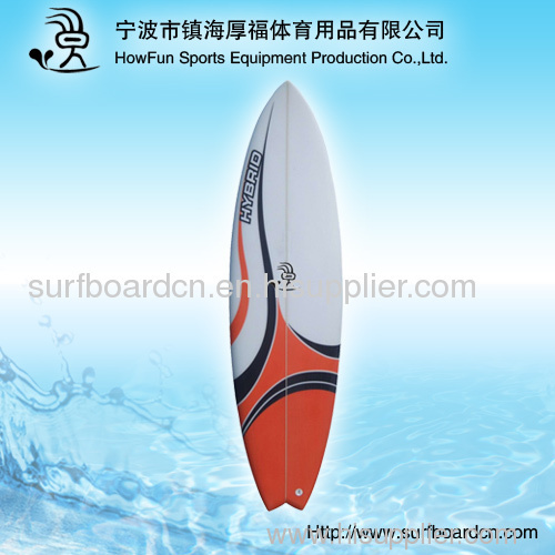 PU surfboard+logo+fiber+fin set up fcs or future