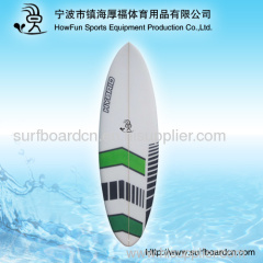 PU surfboard+green and black spraied