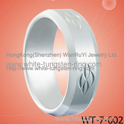 New Fashion Ring White Tungsten Ring