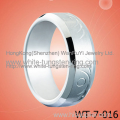 New Fashion Accessories Ring White Tungsten Ring