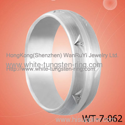 New Engagement Ring White Tungsten Ring