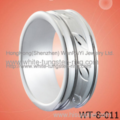 New Tungsten Carbide Ring White Tungsten Ring