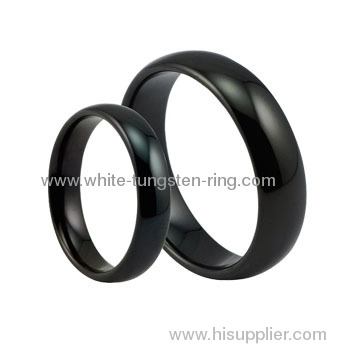 Black Dome Tungsten Ring