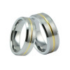 Engraved & Gold Plated Brushed Tungsten Ring