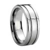 High Polished Engraved Tungsten Ring