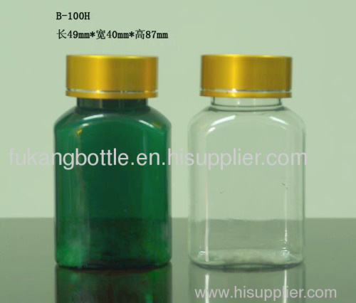 100cc Square Plastic Medicine Bottle