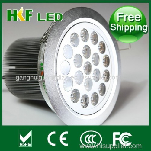 [HKF LED] 20watts 80% energy 6500k pure white led ceiling lamp, led downlight wholesale free shipping