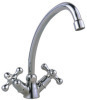 Single lever kitchen brass faucet mix cold and hot water
