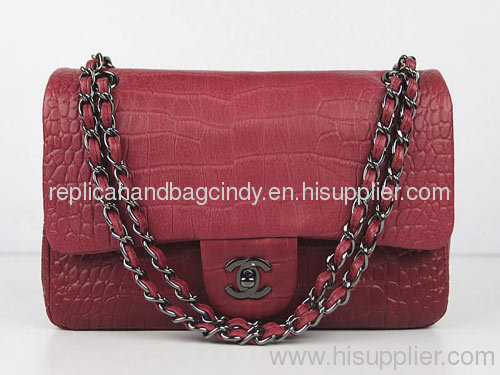 Chanel 01112 Shoulder Bag With Crocodile Leather