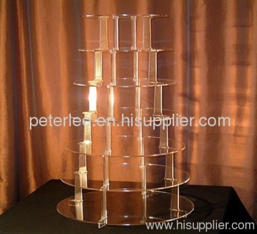 7-tier clear acrylic cupcake stand