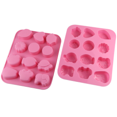 Cute 12 Cavities Silicone Chocolate & Cookie Mould/ Ice Cube
