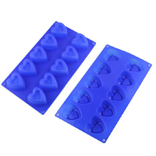 Silicone Chocolate & Cookie Mould/ Ice Cube - 10 Heart