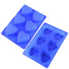 6 Heart Valentine silicone cupcake mold baking tray