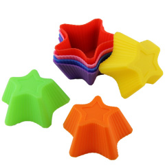 Mini Silicone Cake Baking Mould /Cupcake /Sauce Dishes - Star Pattern